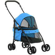 Carrello per Cani ¨C zephmum ¨C Blu/Nero 82x47x97 cm