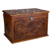 Baule in legno fatto a mano marrone 70x50x50h
