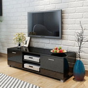 Mobile Porta TV-Credenza per TV Nero Lucido 140x40,5x35 cm
