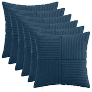 Federa 6 pcs ALMELO Blu navy 40 x 40 cm corduroy 914198