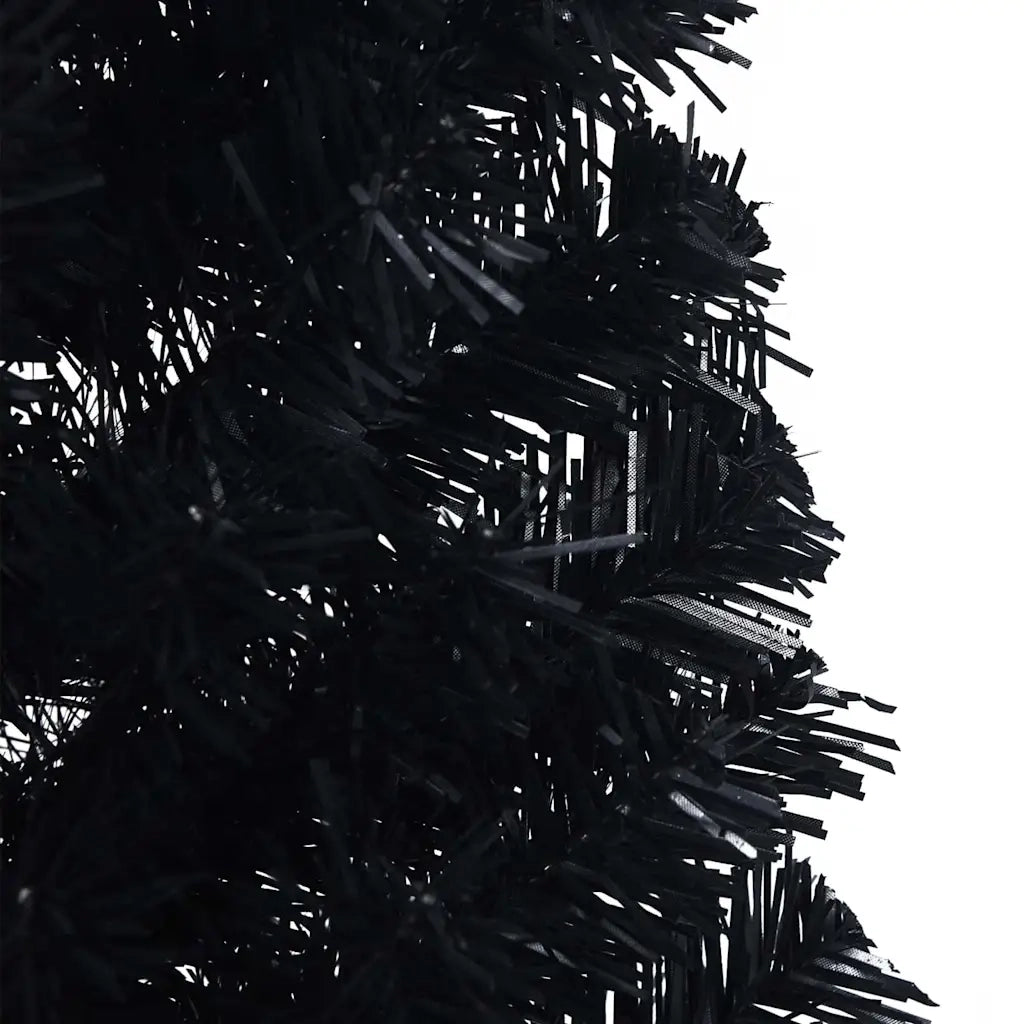 Albero di Natale artificiale con luci integrate Nero 120 cm PVC 3397115