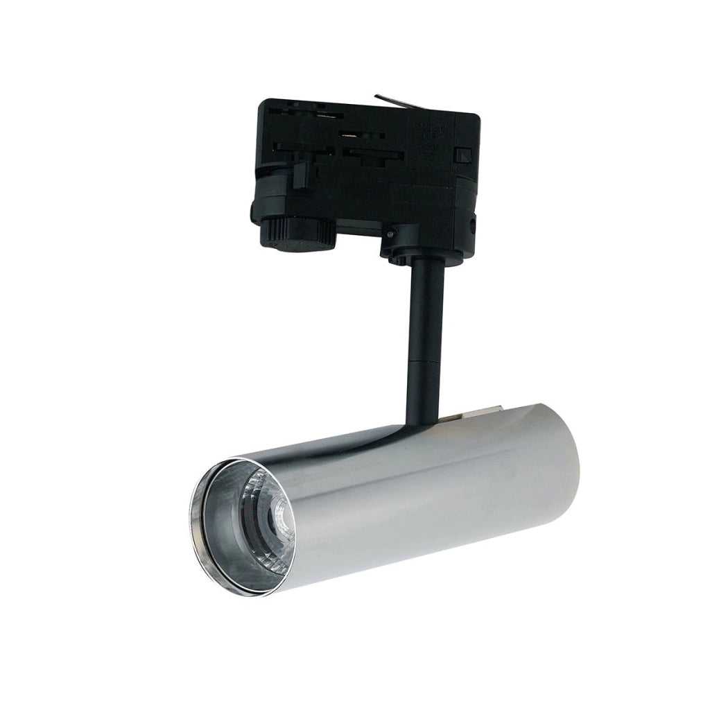 FARO BINARIO LED ROCKET CROMO IN ALLUMINIO 7W 500LM 4000K 16,5X16,5X5 CM.