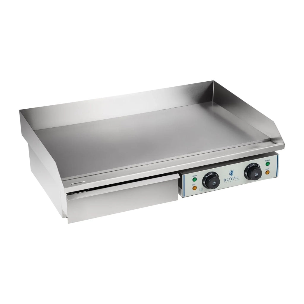Plancha elettrica liscia - 75 cm - 2 x 2,2 kW professionale in acciaio inox 3614039