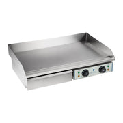 Plancha elettrica liscia - 75 cm - 2 x 2,2 kW professionale in acciaio inox 3614039