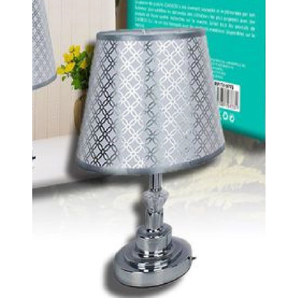 Trade Shop - Lume Lampada Abat Jour Da Tavolo Comodino Comò Arredo Camera Casa Luce Tx-9773 -