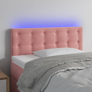 Testiera a LED-Testata con LED Rosa 100x5x78/88 cm in Velluto 396149