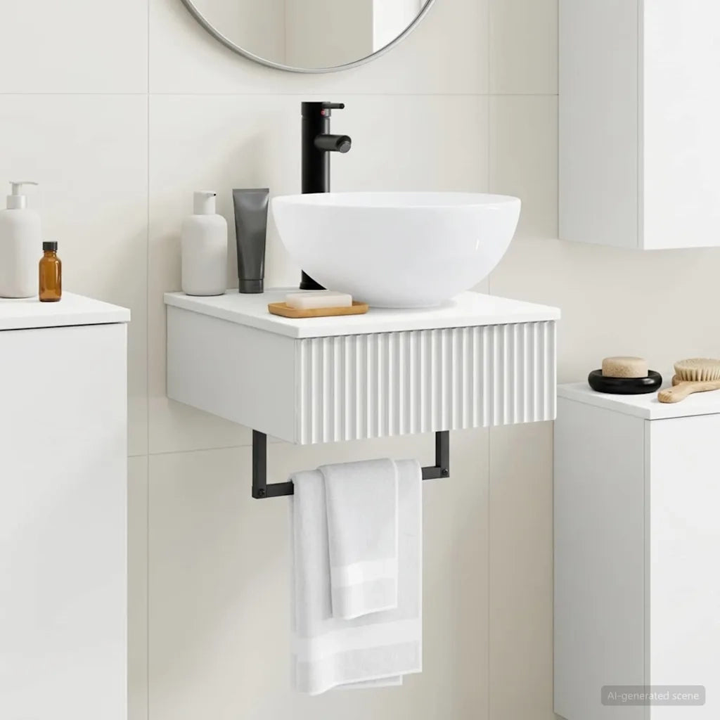 Lavabo da Parete Bianco Lucido 40 x 41 x 40,5 cm 890182