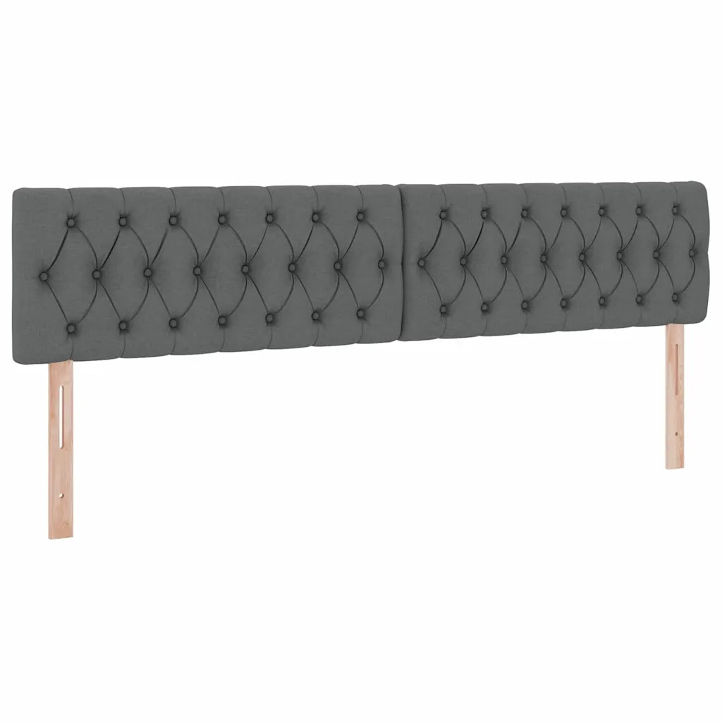 Letto con contenitore LED e materasso Grigio Scuro 200 x 200 cm