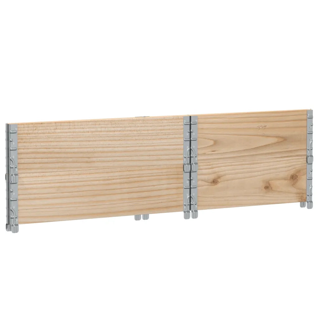 Paretali per Pallet 2 pz 80x60 cm in Legno Massello di Pino