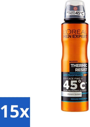 15 x Spray Deodorante Resistente al Calore - 150 ml - Spray Deodorante Resistente al Calore - Protezione Antitranspirante - Profumo Fresco - Protezione per 48 Ore