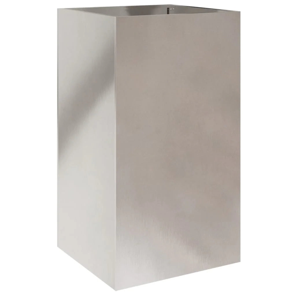 Fioriera/aiuola in acciaio inox argentato per piante fiori e patio/giardino 42 x 38 x 75 cm argento 02_0038067