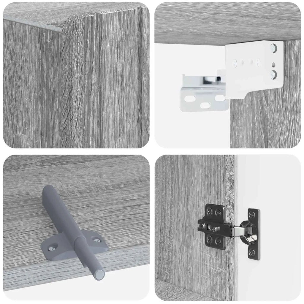 Armadio da bagno a muro ZWOLLE Sonoma grigio 30 x 31 x 63 cm 896371
