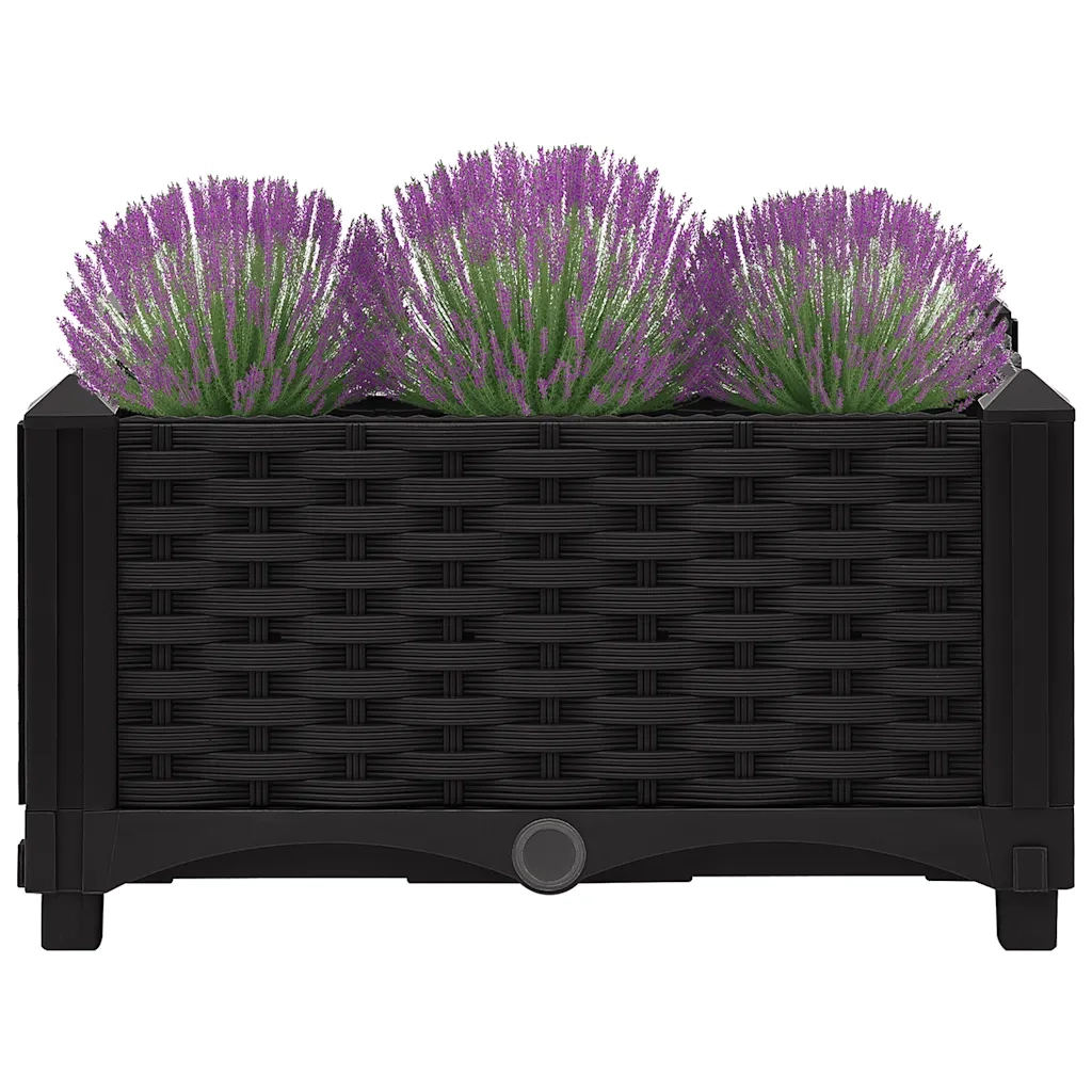 Fioriera | Cassetta per fiori | Vaso Rialzata 40x40x23 cm in Polipropilene