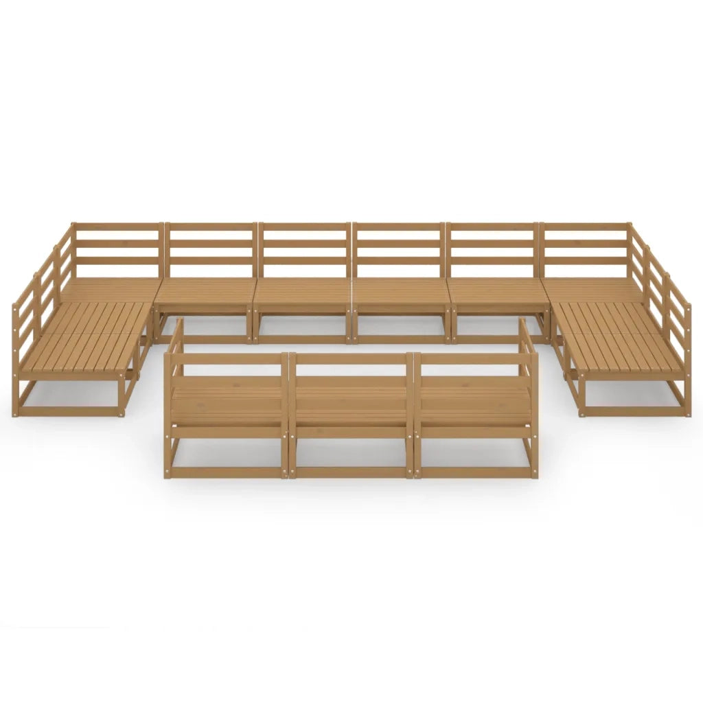 Set Divani da Giardino 13 pz in Legno Massello di Pino 3076232