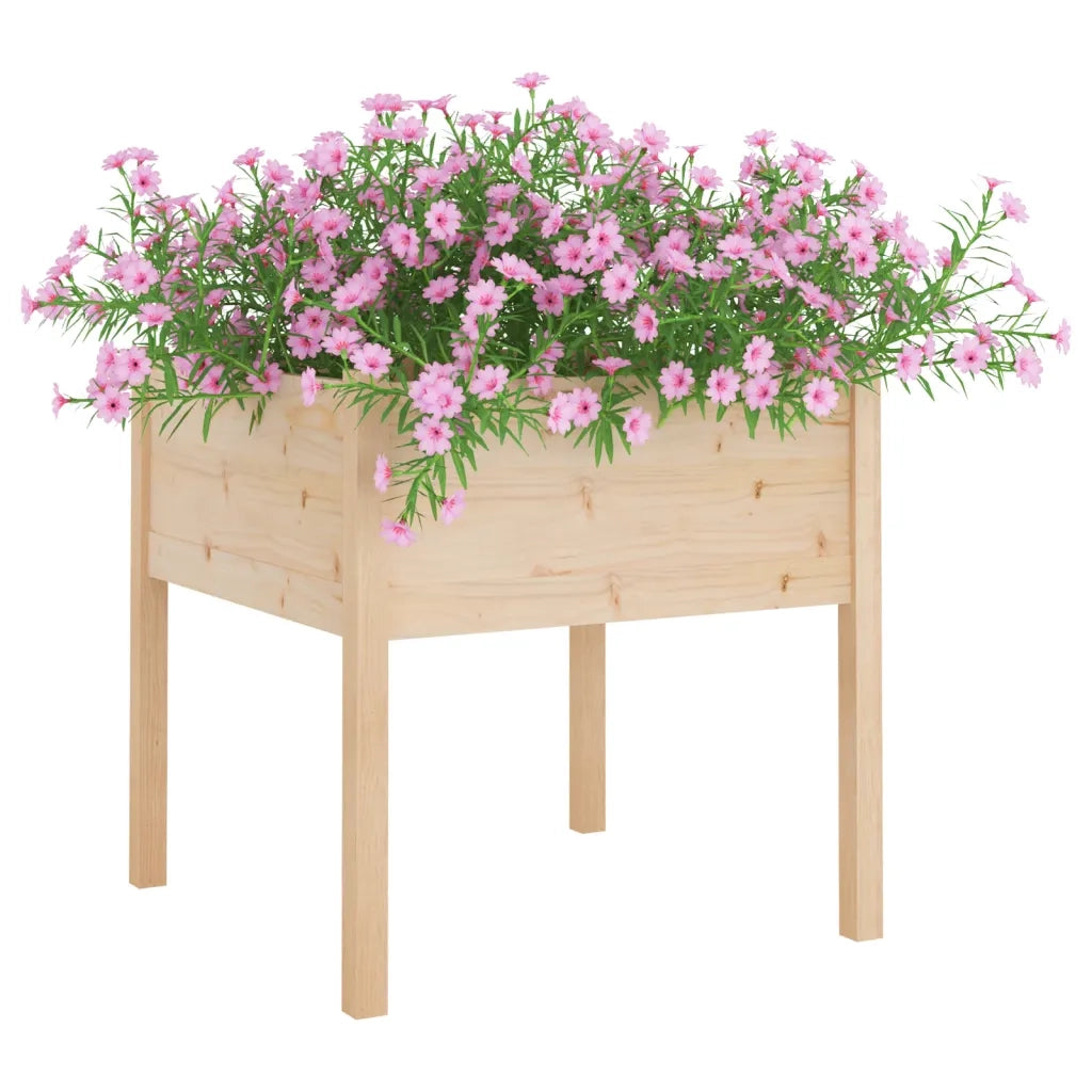 Fioriera da Giardino-Vaso da Esterno 70x70x70 cm in Legno Massello di Pino 171123
