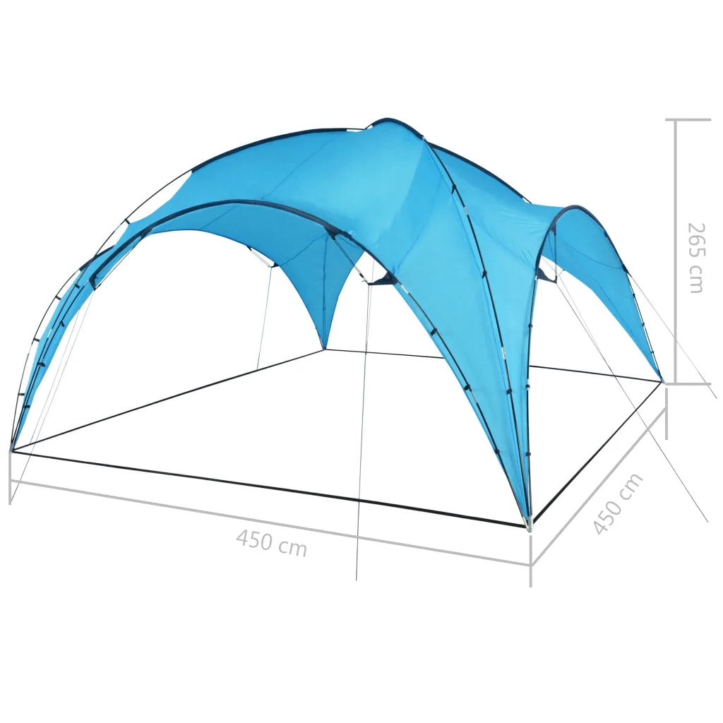 Tendone per Feste ad Arco 450x450x265 cm Azzurro 91570