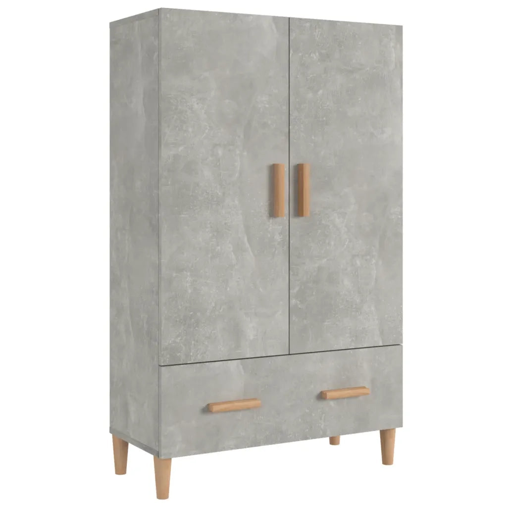 Credenza Grigio Cemento 70x31x115 cm in Legno Multistrato 812532
