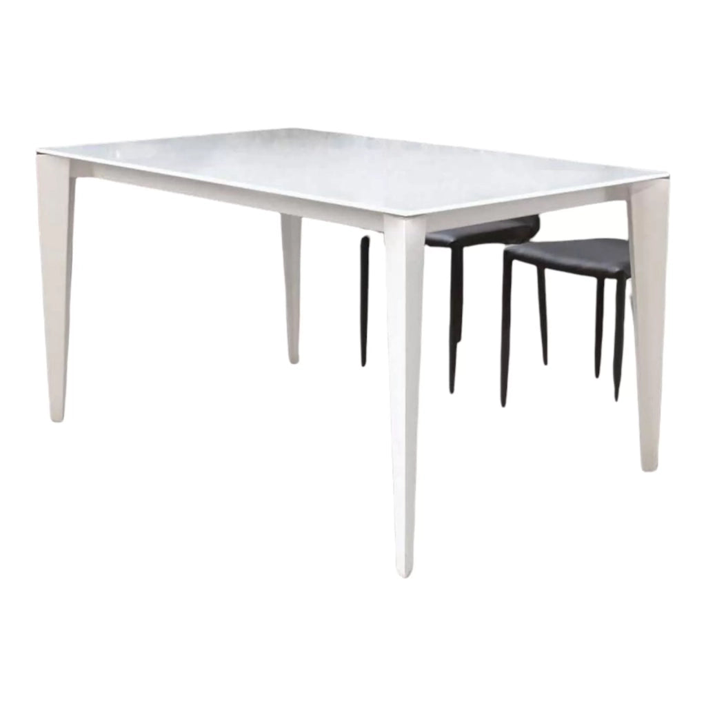 Tavolo vetro bianco allungabile 140x90