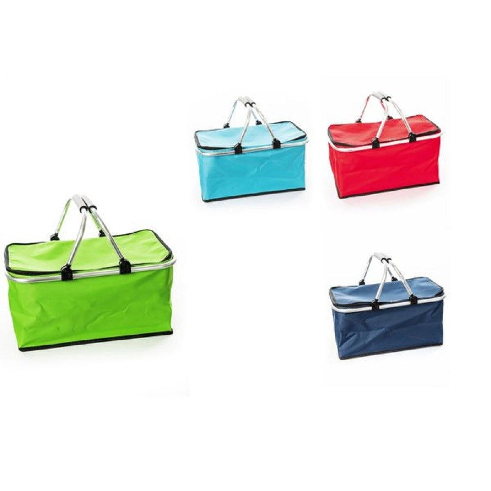 Trade Shop - Borsa Termica Cestino 31lt 47x28.5x38cm Con Maniglie Mare Spiaggia Campeggio 72635 -