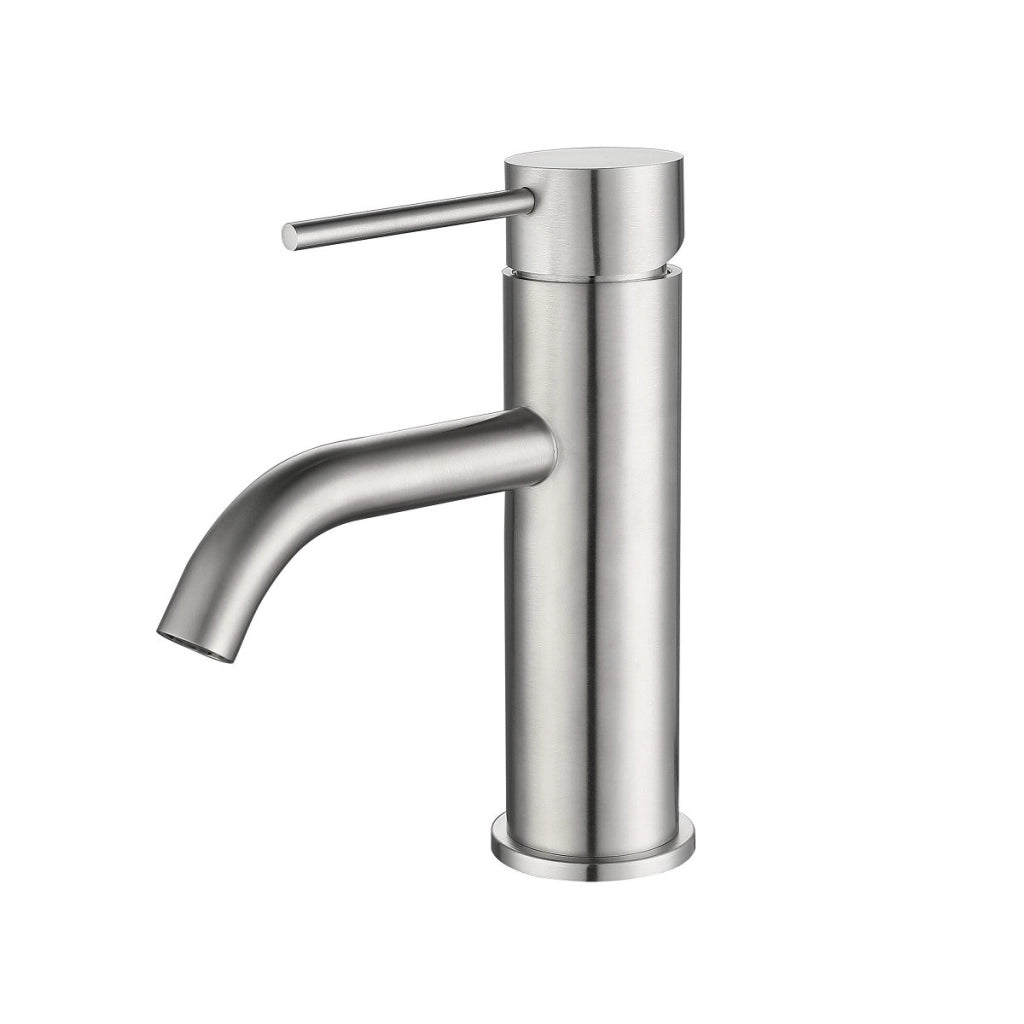 Rubinetto lavabo acciaio inox spazzolato essential