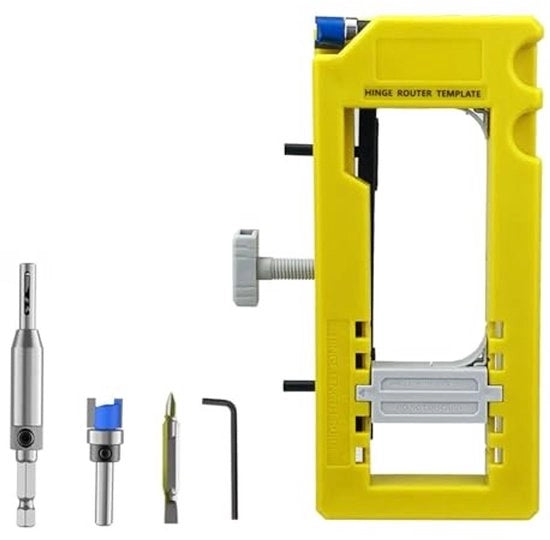 Kit di installazione per serramenti versatile - Pads antiscivolo in plastica - Taglio professionale - Cassetti per utensili di sega a nastro - Adatto per porte da 7,5 a 12,7 cm - Serramento da porta con stampo