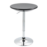 Tavolino da Bar Ø61x76-97 cm in Acciaio e ABS Nero