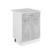 Vicco Mobiletto base per cucina Calcestruzzo 60 cm con cassetto PL Marmo