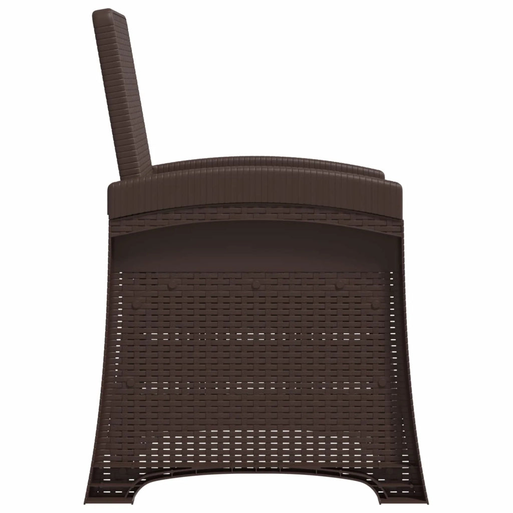 Sedia da giardino reclinabile effetto rattan Marrone PP 8011993