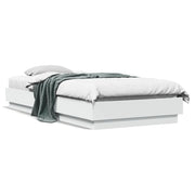 Letto singolo | Letto per adulti | Giroletto Bianco 100x200 cm in Legno Massello