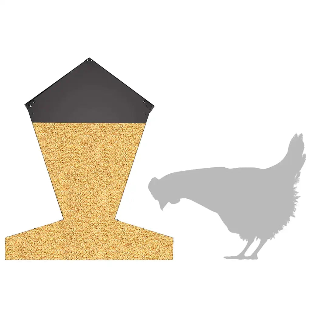 Feeder per pollo Nero 30 x 30 x 39 cm Acciaio laminato a freddo CFW4712604