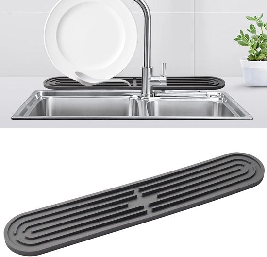 Afdruipmat in silicone - spazia occupa poco - resistente al calore - 1 pezzo