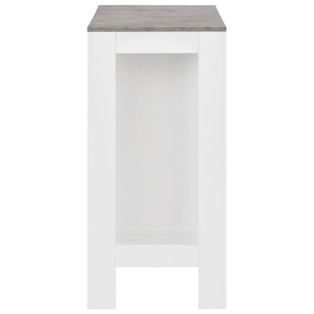 Tavolo da Bar con Ripiano Bianco 110x50x103 cm 280214