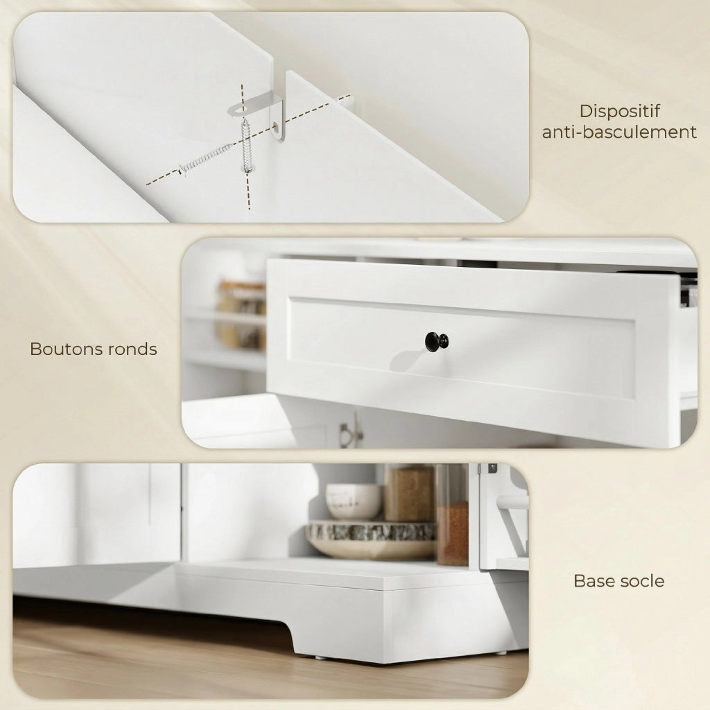 Armadio cucina ¨C zephmum ¨C bianco 80x35x80