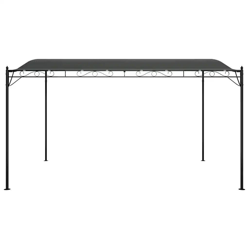 Tettoia Antracite 4x3 m 180 g/m² Tessuto e Acciaio 362395