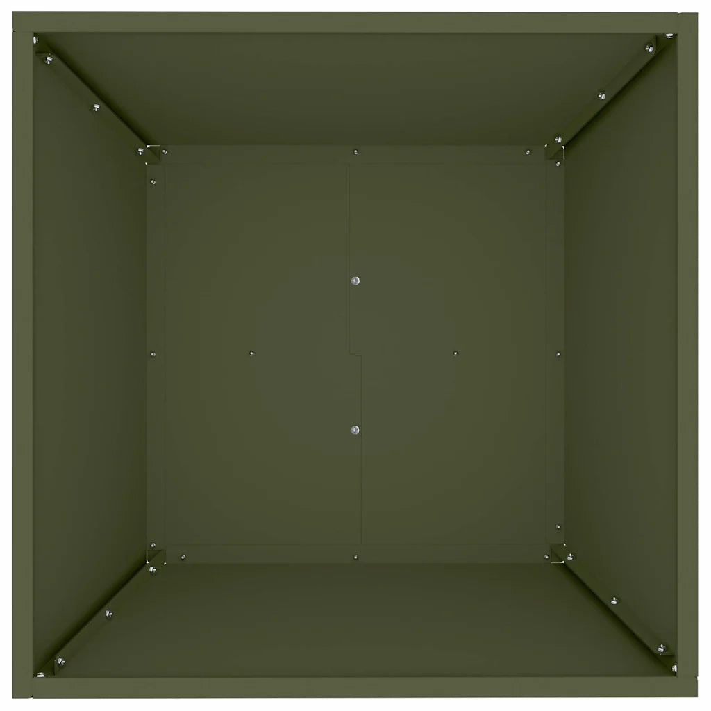 Fioriere | Cassetta per fiori | Vaso da giardino 5 pz Verde oliva 50 x 50 x 15 cm
