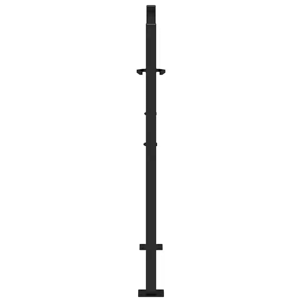 vidaXL Cancello Giardino Nero 105x106 cm in Acciaio Design a Croce
