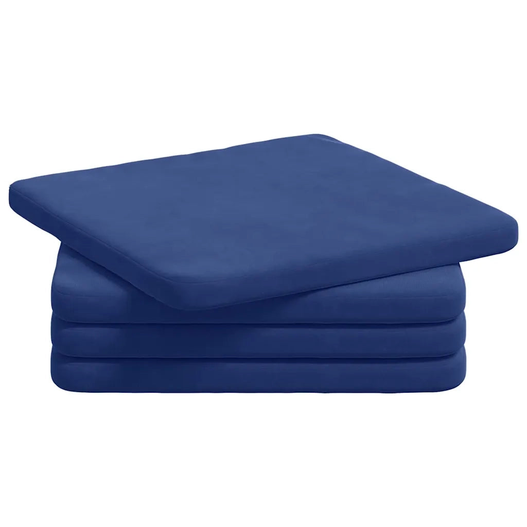 Cuscini per Seduta 4 pcs Blu Polizia 40 x 40 x 3 cm Velluto 42015217