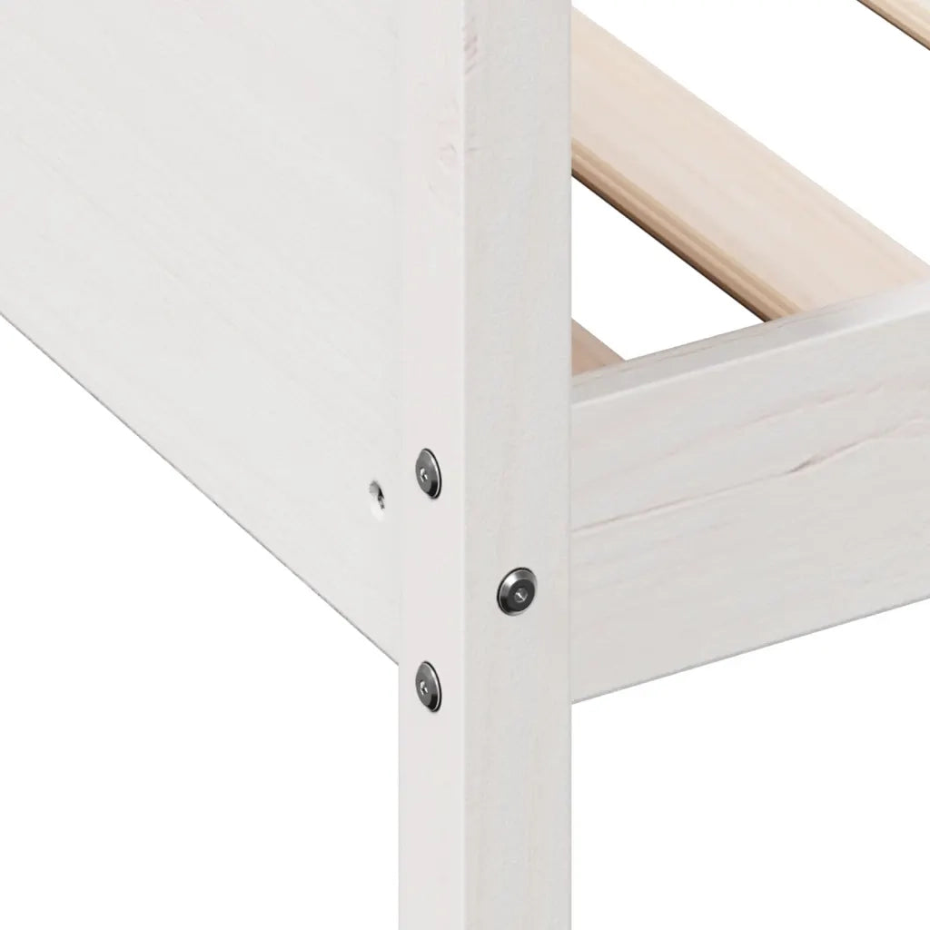 Dormeuse senza Materasso Bianca 90x190 cm Legno Massello Pino