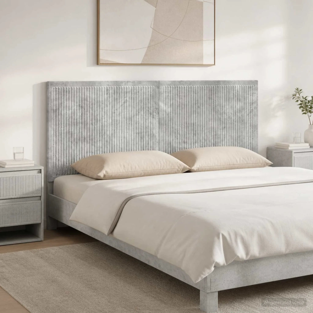 Testiera da Muro EDE Grigio Cemento Legno ingegnerizzato 896078