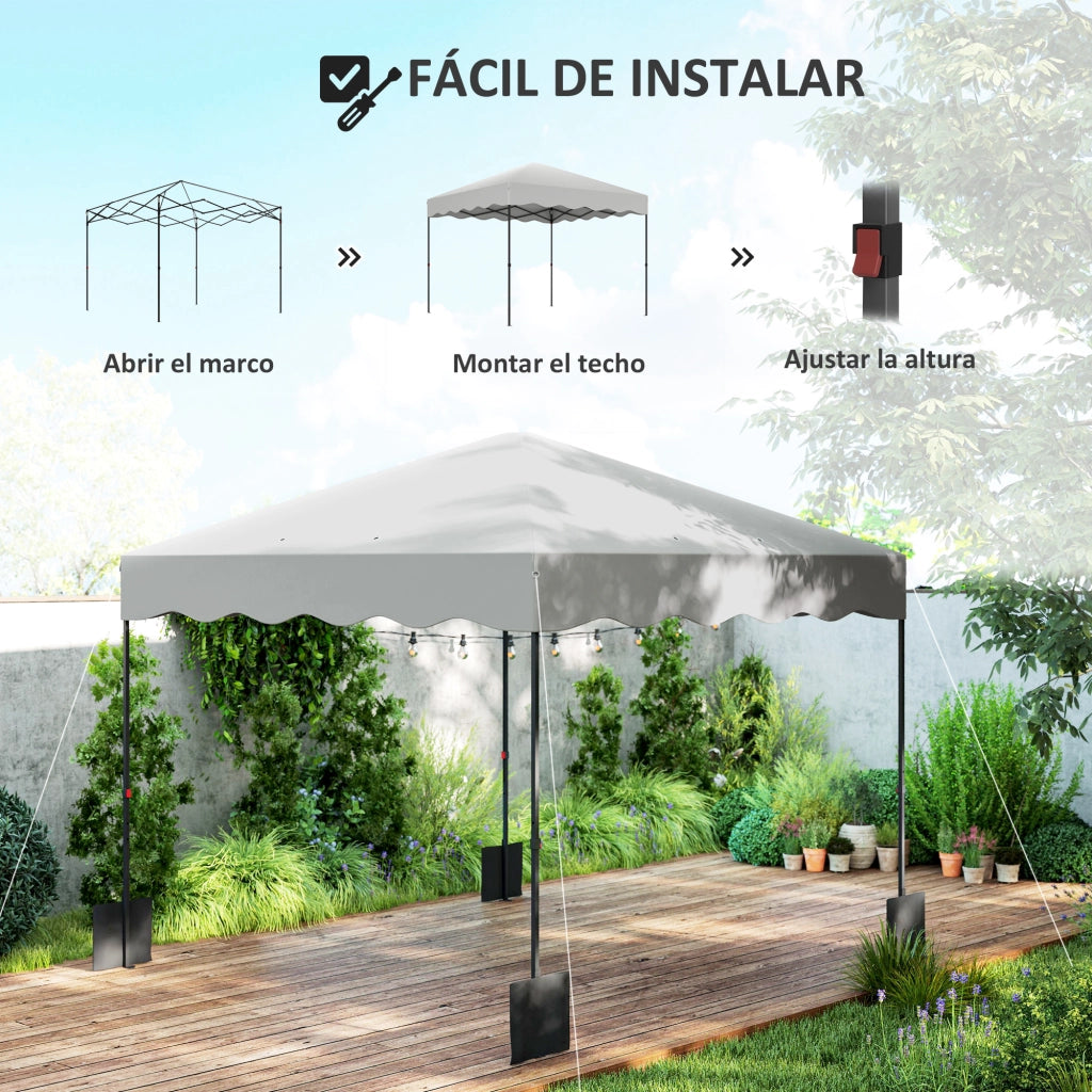 Tenda da giardino pieghevole 3x3m ¨C zephmum ¨C bianco