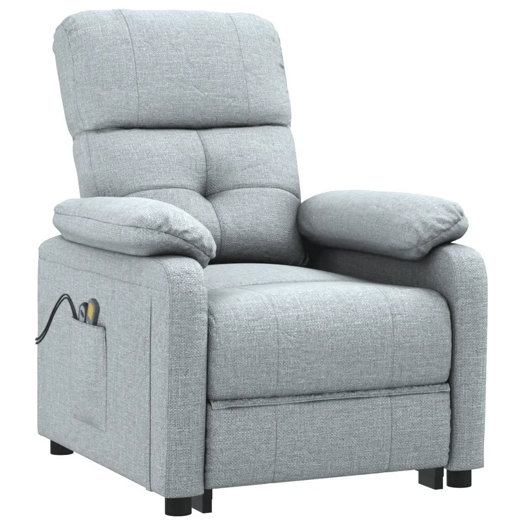 Poltrona Elettrica Massaggiante Grigio Chiaro in Tessuto cod mxl 32333