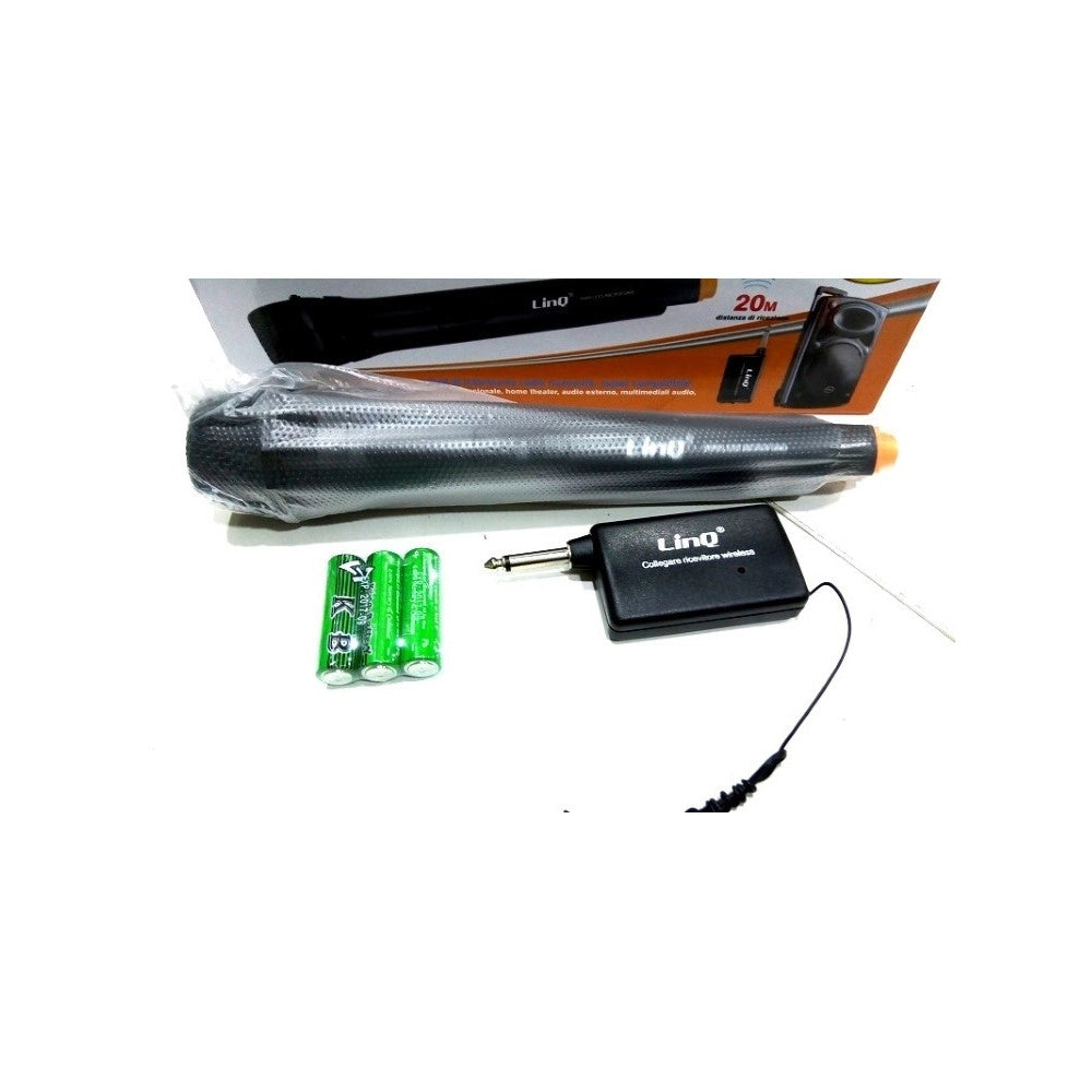 Trade Shop - Microfono Dinamico Linq W735 Unidirezionale Cavo Jack Senza Fili Wireless -