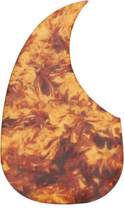Piastre acustica per chitarra, piastrella anti graffio, forma gocciolina, autoadesiva, marrone ambra con protezione extra