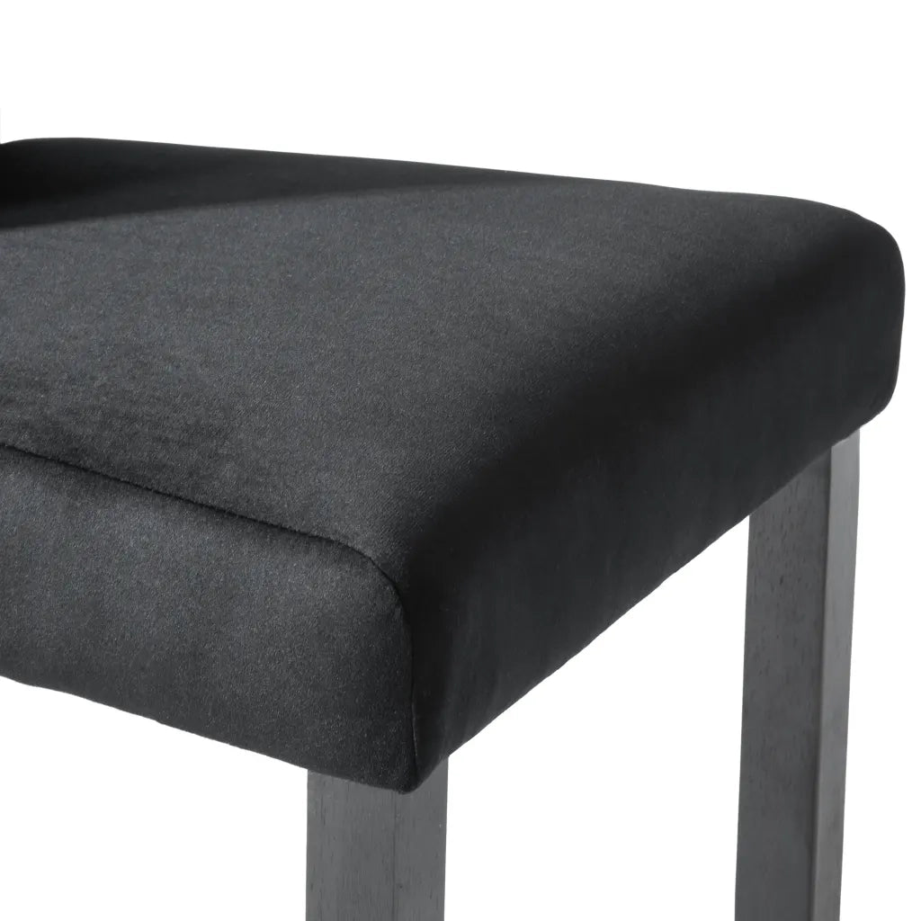 Sedie da Pranzo 4 pz Nere in Velluto cod mxl 20430