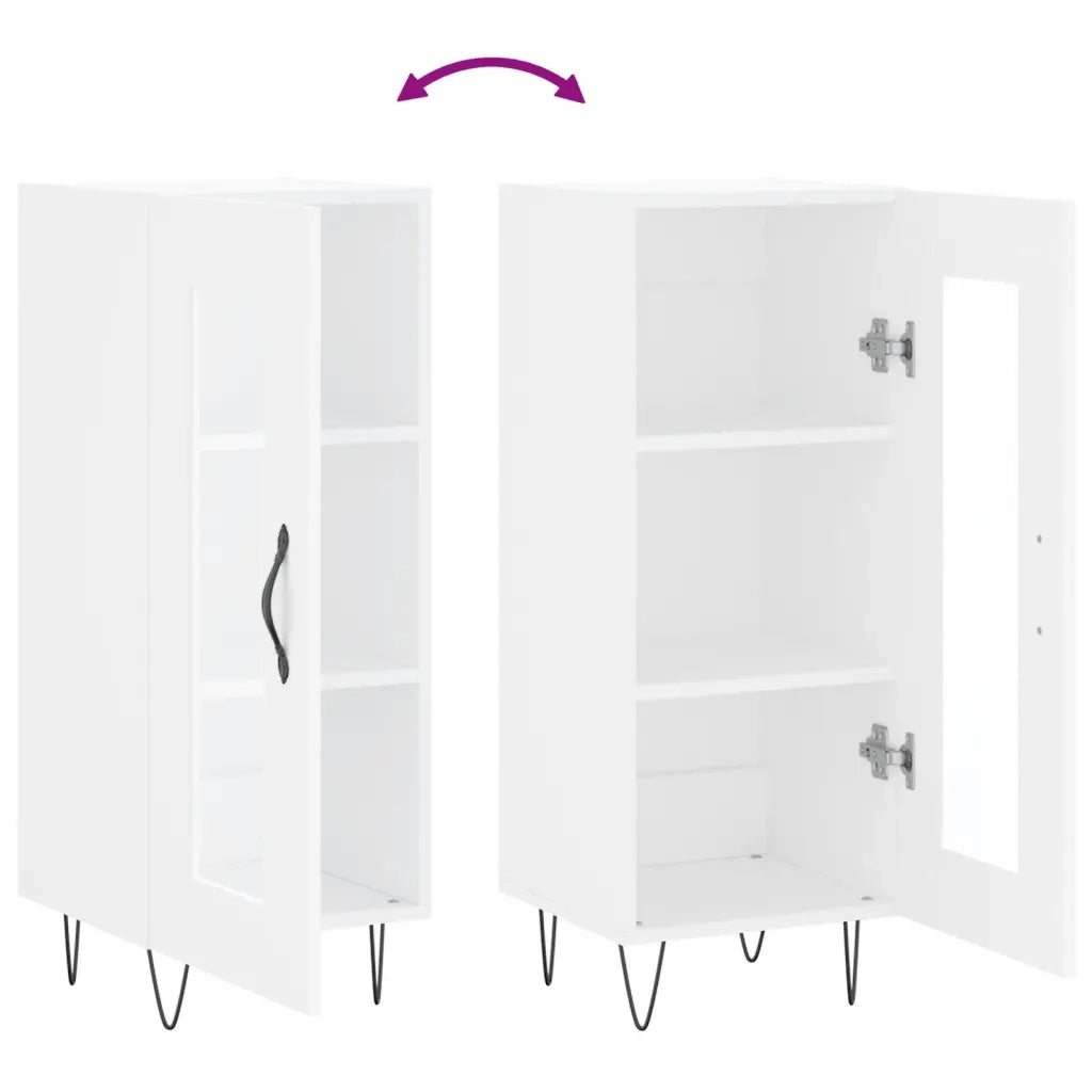 Credenza | Madia | Buffet da pranzo | Armadio da pranzo Bianca 34,5x34x90 cm in Legno Multistrato