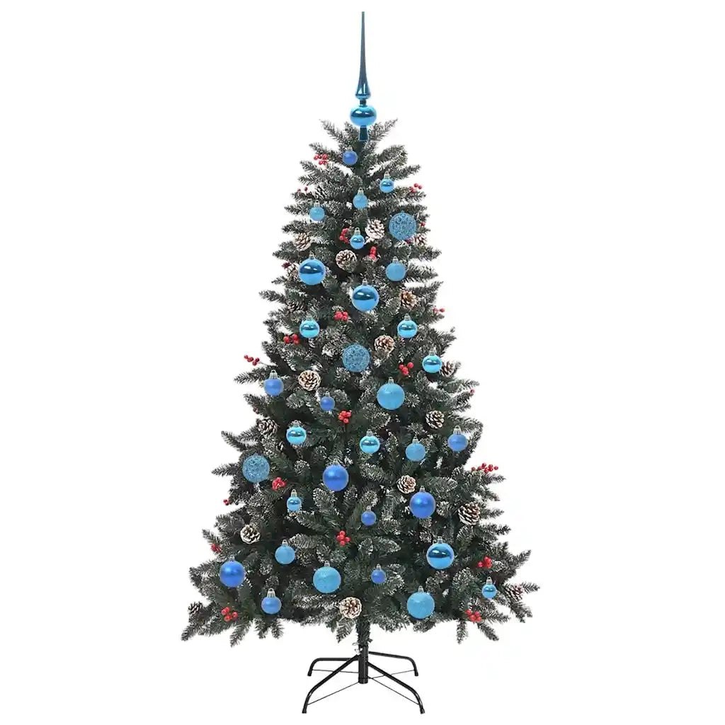 Albero di Natale artificiale con 150 LED Verde 150 cm 3395875