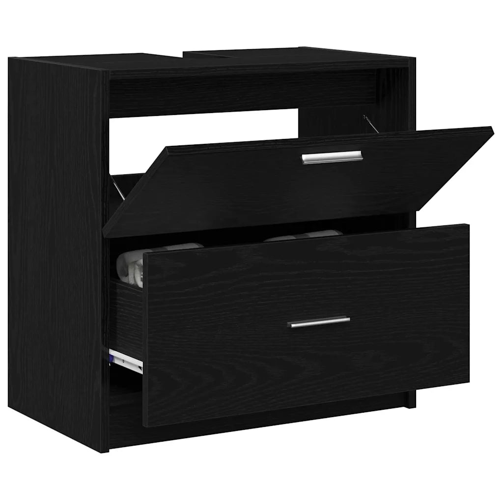 Mobile da Bagno Rovere Nero 59 x 37 x 59 cm Legno multistrato 868823