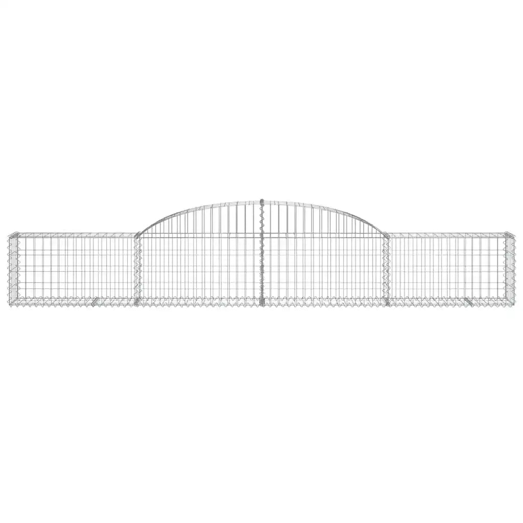 Cesti Gabbioni ad Arco 2 pz 300x30x40/60 cm Ferro Zincato 3146467