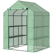 Serra da Giardino con 8 Ripiani ¨C Xylo ¨C Verde Acciaio PE 143x138x190 cm