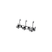 Attaccapanni a muro metallo 3 posti nero toni cm 63x10x31